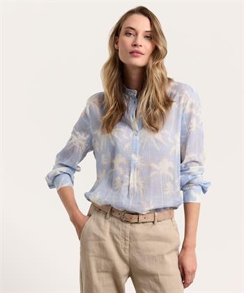 OUI voile cotton blouse palmboom