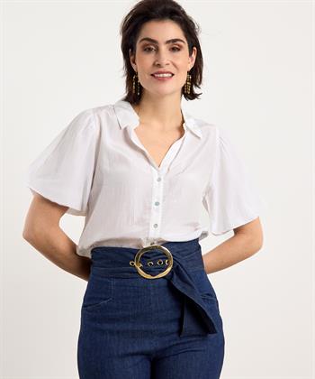 PENN&INK glanzende blouse