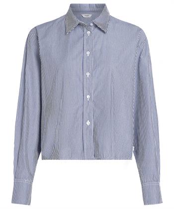 PENN&INK korte poplin blouse streepjes