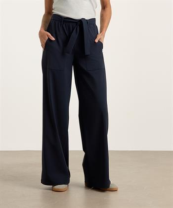 PENN&INK wide leg broek travelstof ceintuur
