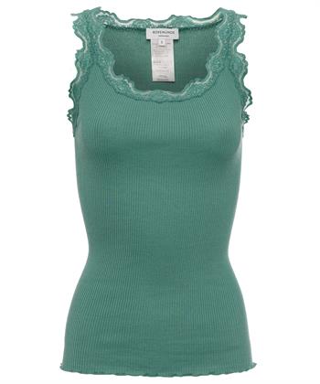 Rosemunde geribd singlet kant/zijde