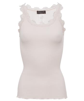 Rosemunde singlet rib kant/zijde