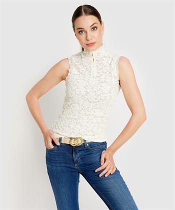 Rosemunde top kant knoopjes