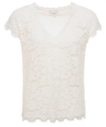 Rosemunde top kant v-hals