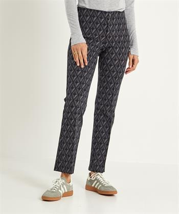 Rosner broek met print en deelnaad Alisa