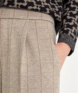 Rosner flanel pantalon wide leg ruit Mara