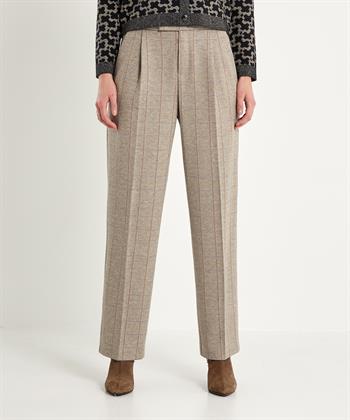 Rosner flanel pantalon wide leg ruit Mara