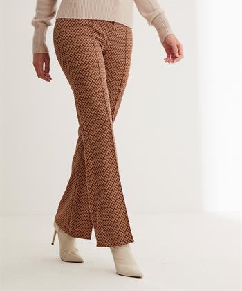 Rosner jacquard flared broek Alisa