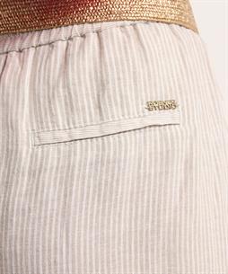Rosner linnen wide leg broek strepen Mara