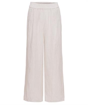 Rosner linnen wide leg broek strepen Mara