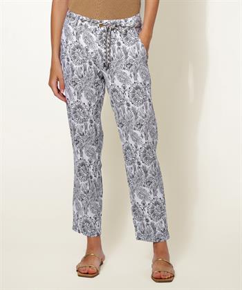 Rosner linnenmix broek bloemen May