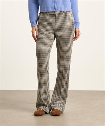 Rosner pull-on flared broek ruitjes Alisa
