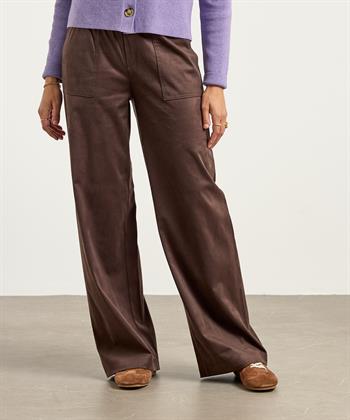 Rosner suèdine wide leg broek Mara