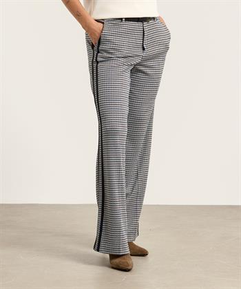 Rosner wide leg broek ruit Mara