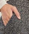 Rosner wide leg broek visgraat lurex Mara
