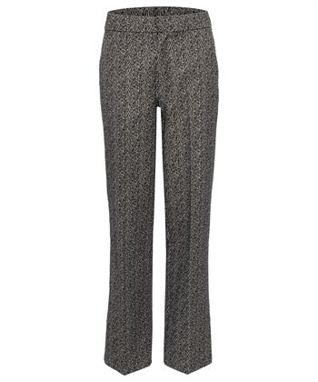 Rosner wide leg broek visgraat lurex Mara