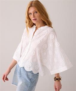 Summum blouse 3d bloem borduursel