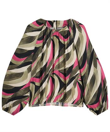 Summum blouse ballonmouw jungle pink