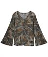 Summum blouse bladprint trompetmouw
