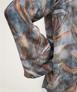 Summum blouse bladprint trompetmouw