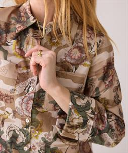 Summum blouse bloemen camouflage print
