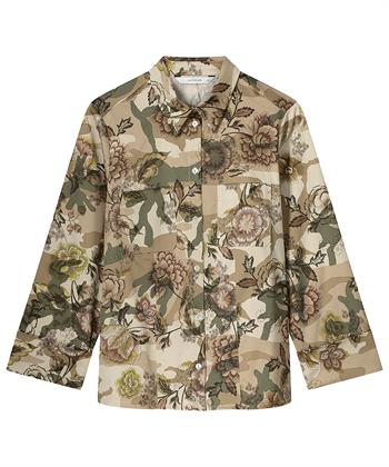 Summum blouse bloemen camouflage print