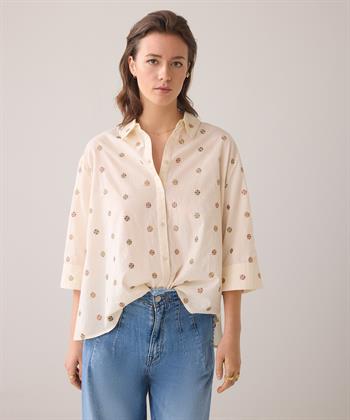 Summum blouse lurex bloemetjes