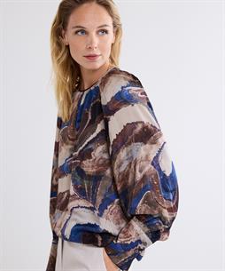 Summum blouse marmer print 2-in-1