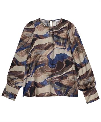 Summum blouse marmer print 2-in-1