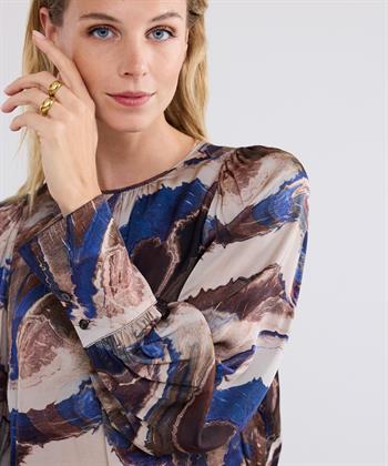Summum blouse marmer print 2-in-1