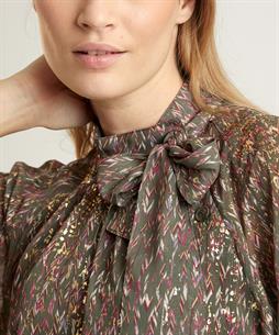 Summum blouse met folieprint