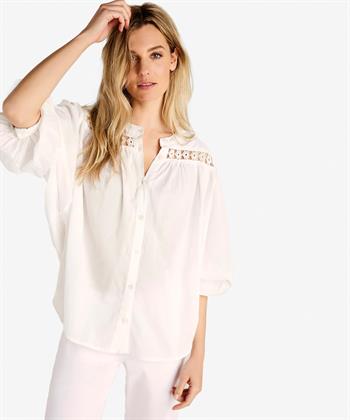 Summum blouse pofmouw broderierand