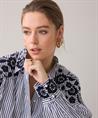 Summum blouse strepen bloemen borduursel