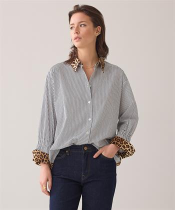Summum blouse strepen panter