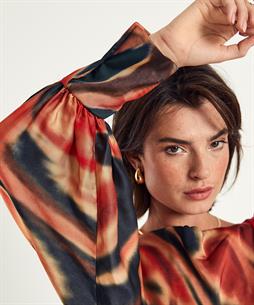 Summum blouse vleermuismouw blurry print