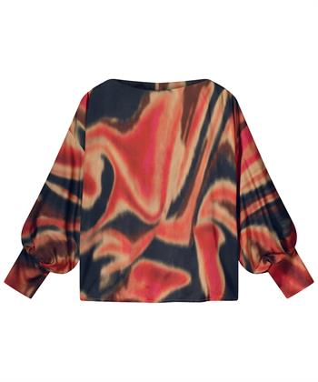 Summum blouse vleermuismouw blurry print