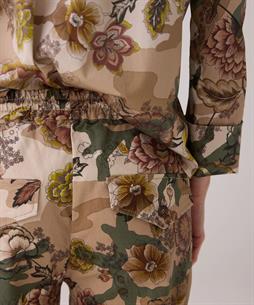 Summum cargo broek bloemen camouflage print