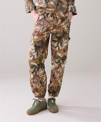 Summum cargo broek bloemen camouflage print