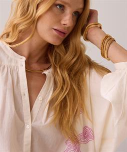 Summum cotton voile blouse borduur