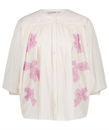 Summum cotton voile blouse borduur