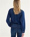 Summum denim blouse schouderdetail