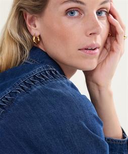 Summum denim blouse schouderdetail