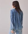 Summum denim look blouse strepen pailletten