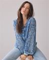 Summum denim look blouse strepen pailletten