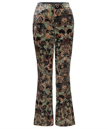 Summum flared broek velvet flower