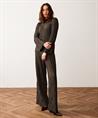 Summum flared plissé broek lurex strepen