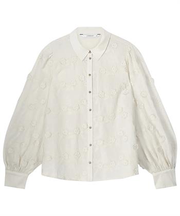 Summum geborduurde blouse 3D flower