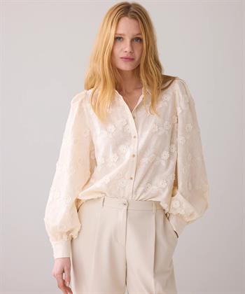 Summum geborduurde blouse 3D flower