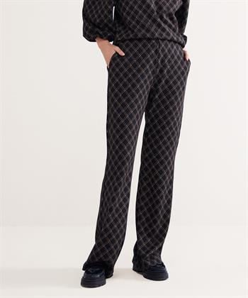 Summum geruite flared broek lurex