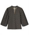 Summum geruite top lurex pofmouw